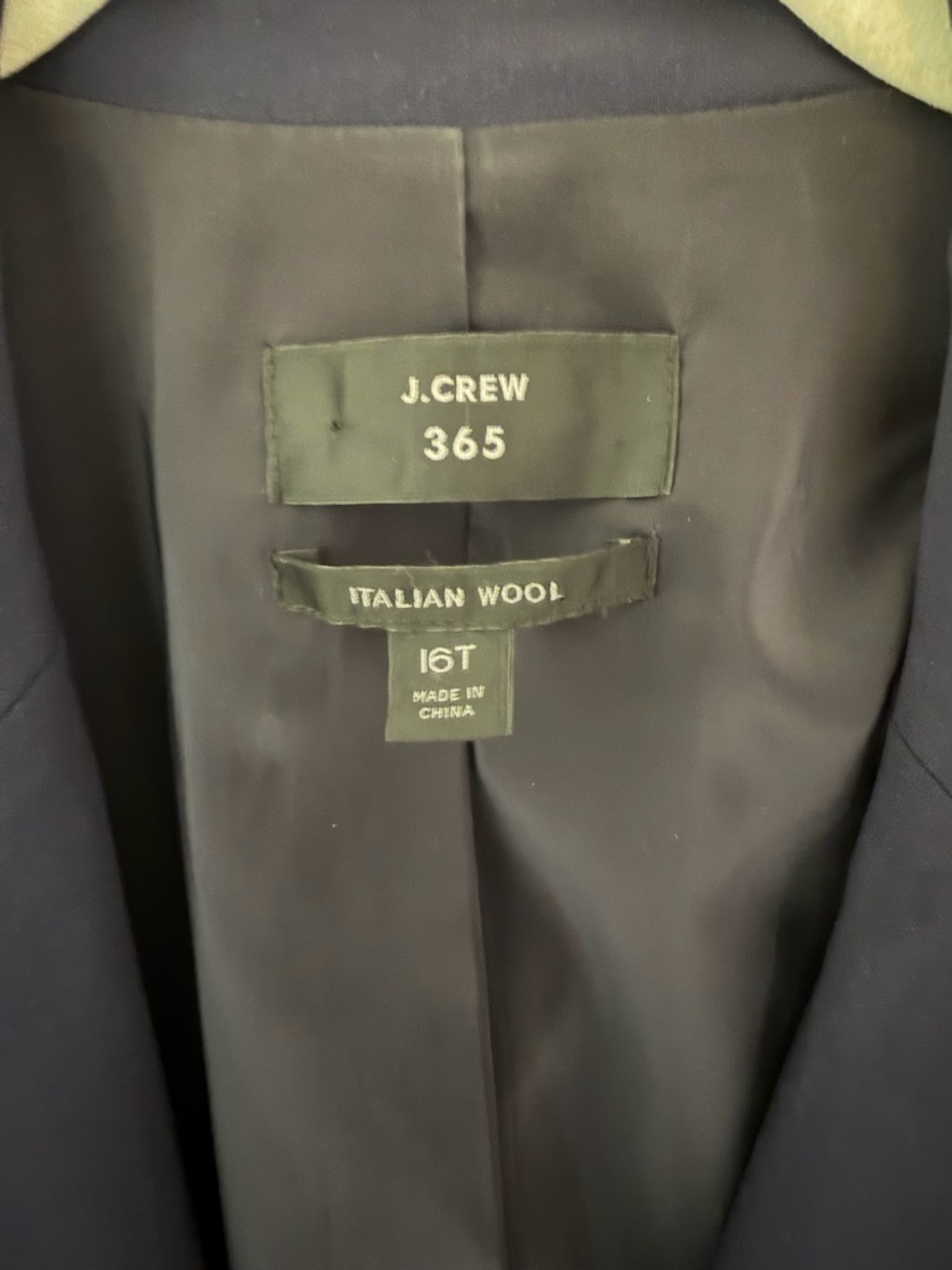 J Crew 365 Italian Wool Blazer 16 Tall Navy Single Button Career Tailored Jacket - Picture 3 of 8